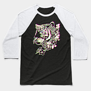 3D effect tiger Baseball T-Shirt